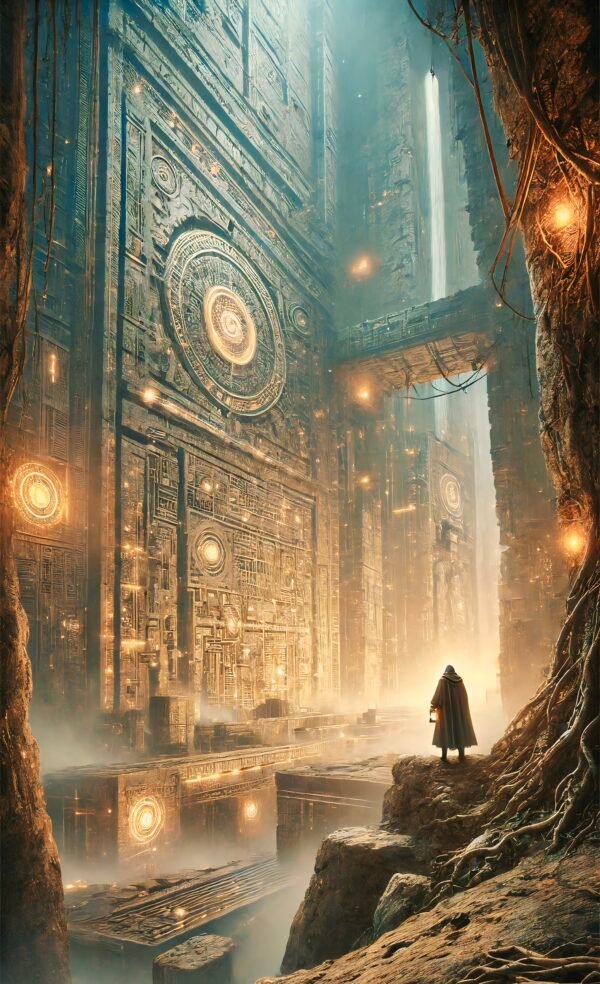 Ancient Temple Wall Art – Gate of the Forgotten Code (Limited Edition) - Image 6