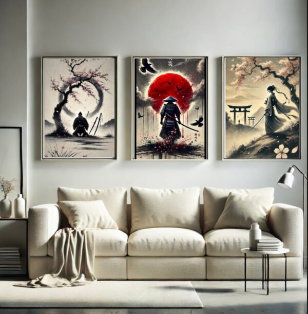 Japanese Wall Art Silent Sakura Warrior – - Image 4