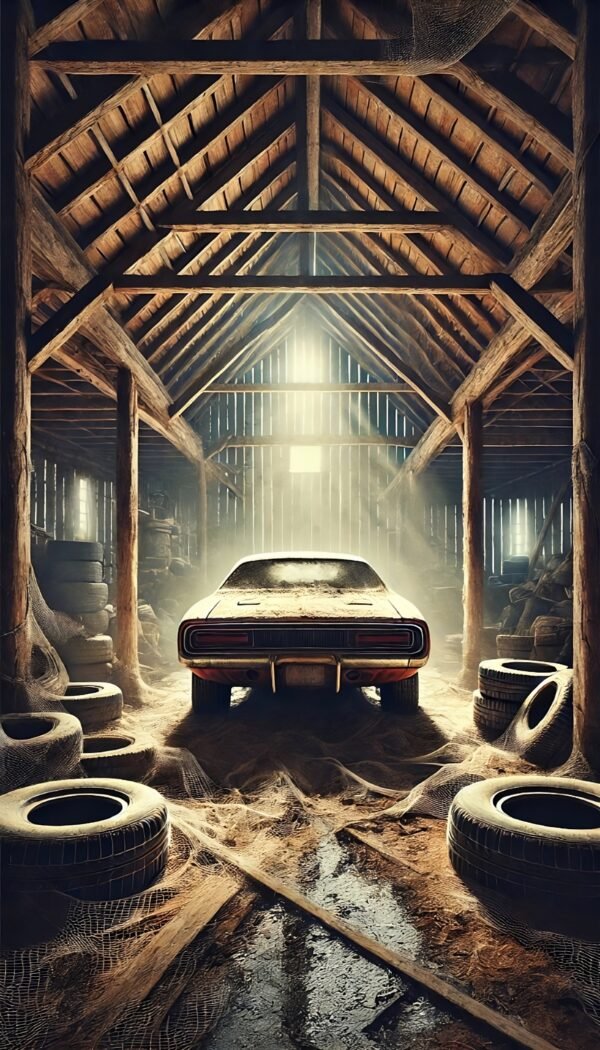 Vintage Muscle Car Poster – Classic American Barn Find Wall Art (Limited Edition) - Image 5