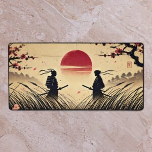 Duel Under the Crimson Sun — Samurai Desk Matt
