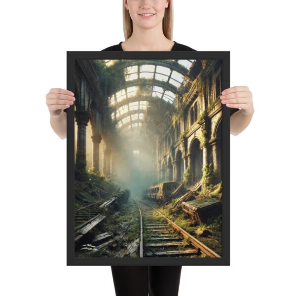 Forgotten Railway Station Wall Art – 1 Epic Print of Lost Time and Nature’s Return - Image 2