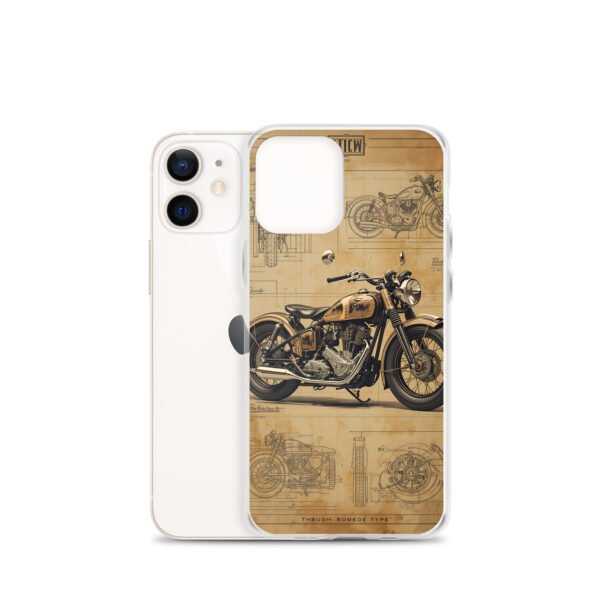 Vintage Motorcycle Blueprint iPhone Case – Retro Classic Ride Design - Image 8