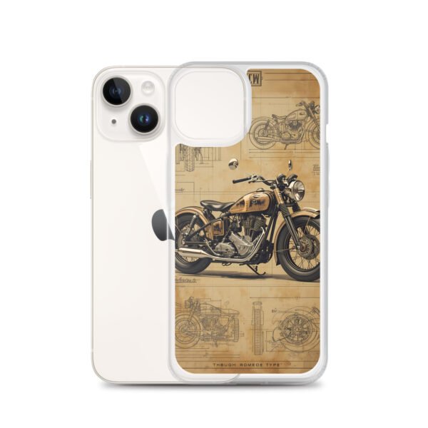 Vintage Motorcycle Blueprint iPhone Case – Retro Classic Ride Design - Image 30
