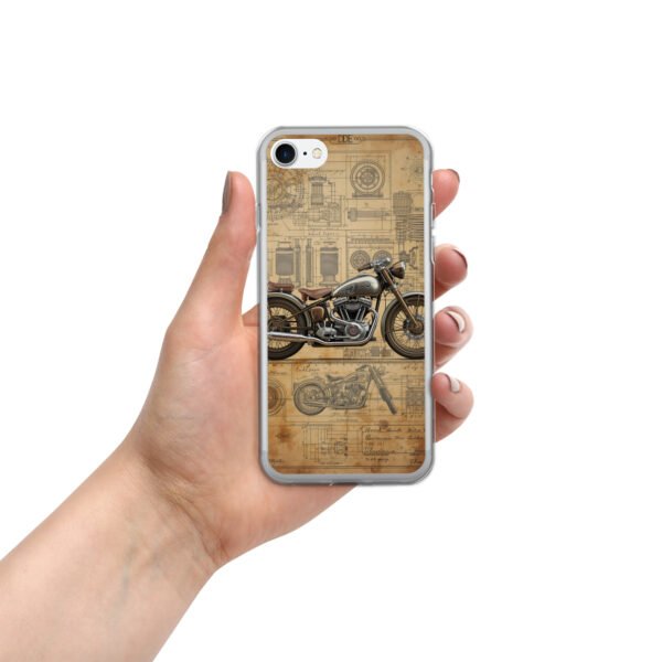 Vintage Motorcycle Blueprint iPhone Case – Retro Engine Design - Image 24