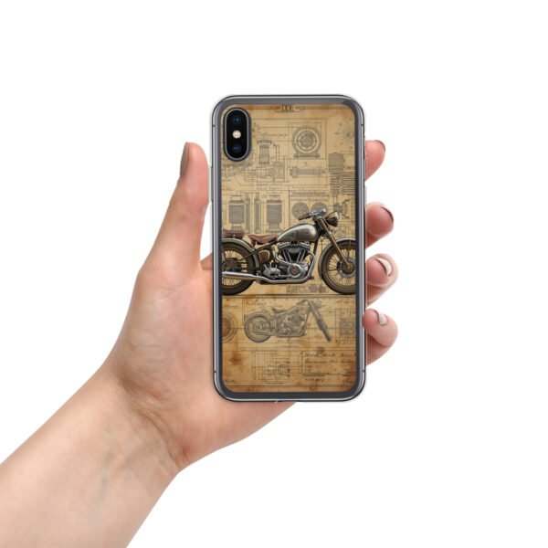 Vintage Motorcycle Blueprint iPhone Case – Retro Engine Design - Image 26